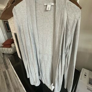 White House Black Market Light Silver Sparkle  Cardigan